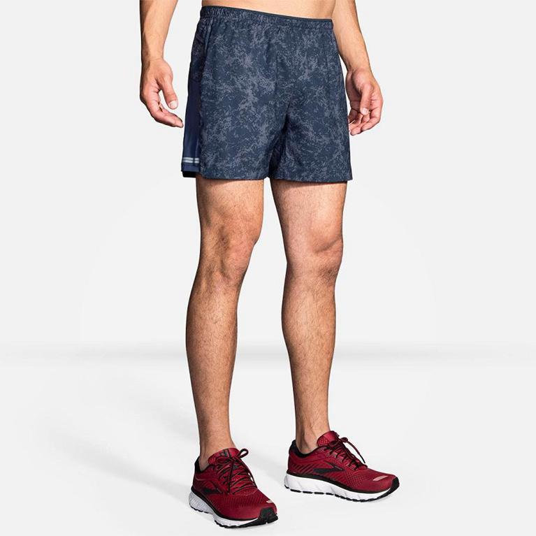 Brooks Sherpa 5 - Mens Running Shorts - Blue (63914JAES)